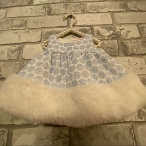 Cat and Jack Faux Fur Trim Dress Size Newborn